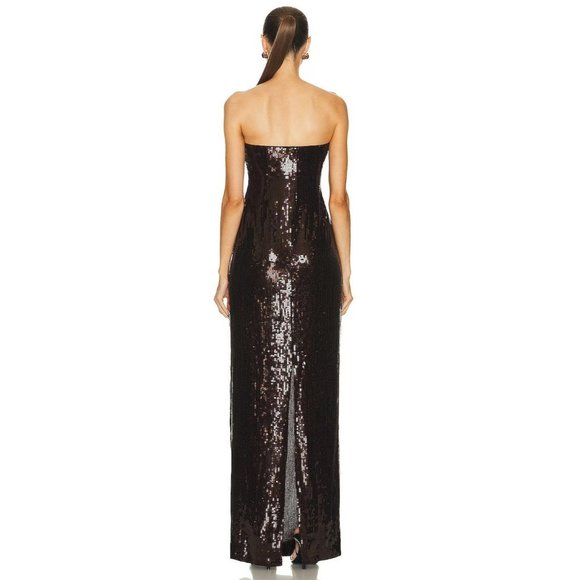 RETROFETE Ember Dress in Dark Chocolate XSmall New Womens Long Maxi Dress - Picture 3 of 16